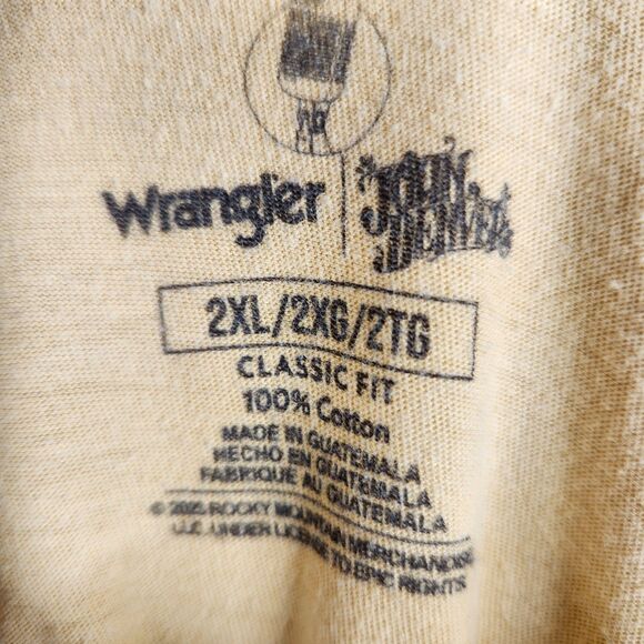 Wrangler x John Denver Mens Classic Fit 1980 North American Tour Tee 2XL - Picture 3 of 6